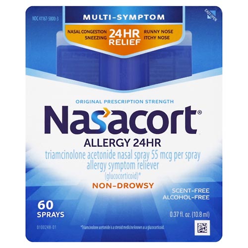 Image for Nasacort Allergy 24 HR, Multi-Symptom, Original Prescription Strength, 55 mcg, Nasal Spray,0.37oz from CAPITOL DRUGS - WEST HOLLYWOOD